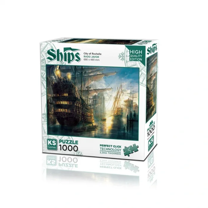 20681 Rochelle Şehri 1000 Parça Puzzle -kspuzzle