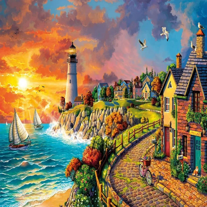 20758 Puzzle 1000 Lighthouse By The Sea