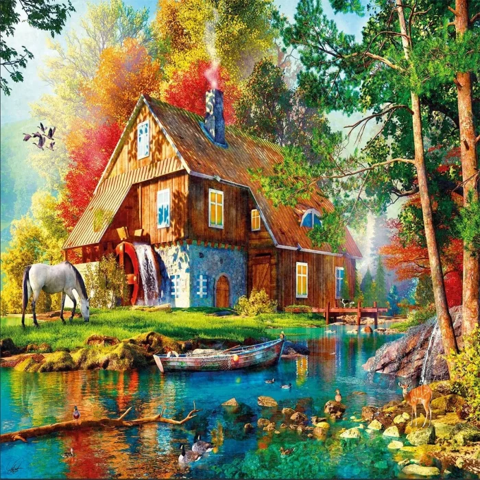 20816 Puzzle 1000 Autumn Watermill