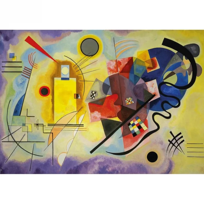 22033 Yellow Red Blue 1500 Parça Puzzle -ks Puzzle