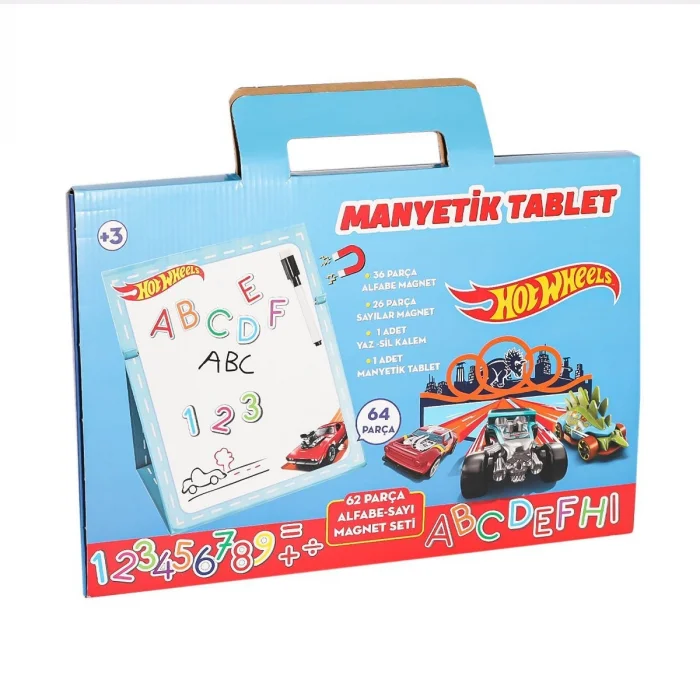 2236 Hot Wheels Manyetik Tablet 62 Parça Manyetikli