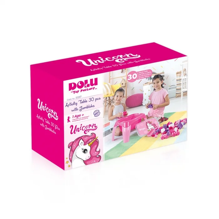 2598 Unıcorn Aktıvıte Oyun Masası 30pcs Mega Blok