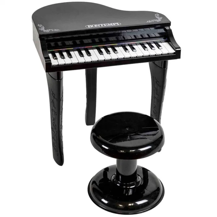 33546 Sun-bnt-piyano Elektronik Mikrofonlu Tabureli Işıklı