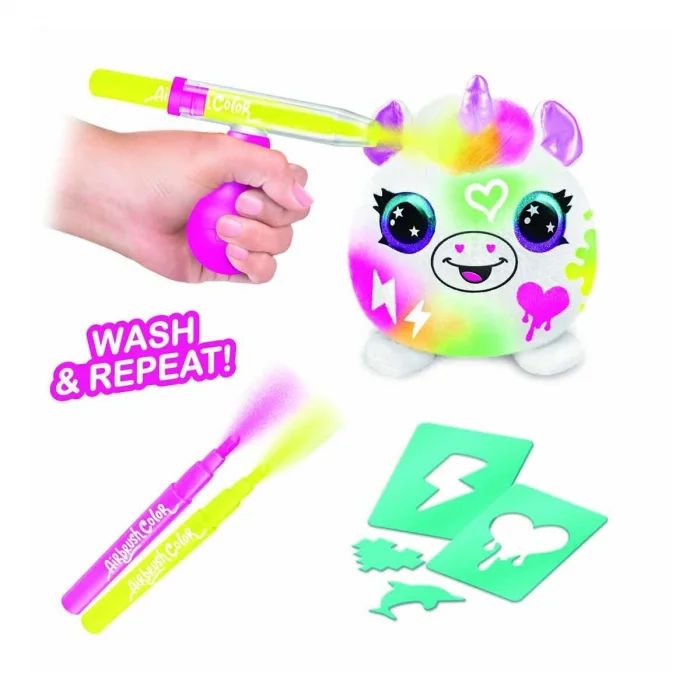 45521 Sun-cnl-hobi Set Aırbrush Plush Mystery Mını Plush Neon Serıes 2