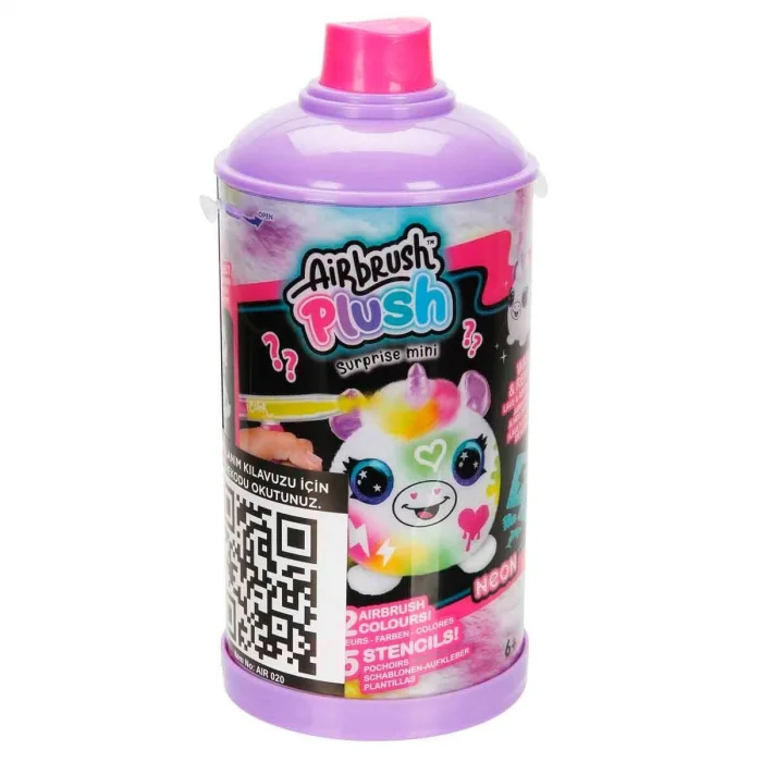 45521 Sun-cnl-hobi Set Aırbrush Plush Mystery Mını Plush Neon Serıes 2