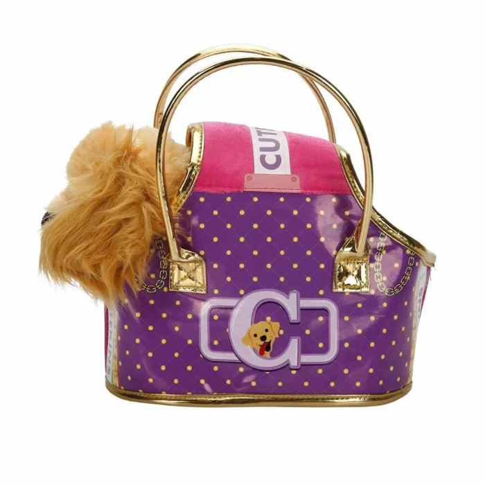 50585 Cutekins Taşıma Çantalı Peluş Köpek -sunman