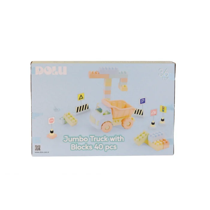 5219 Oyuncak Jumbo Kamyon Ve Bloklar 40 Parça
