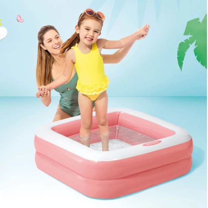 57100 Intex Şişme Taban Mini Kare Havuz 86x86x25 Cm