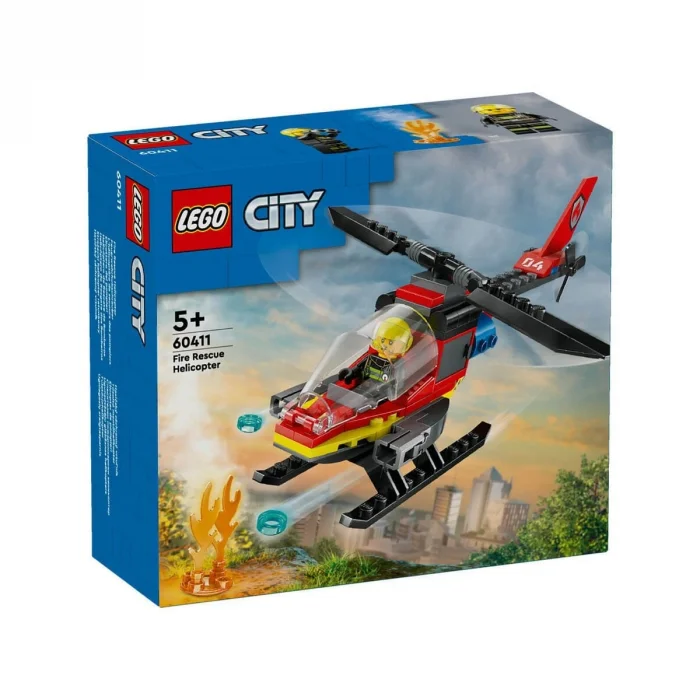 60411 Lego City İtfaiye Kurtarma Helikopteri 85 Parça +5 Yaş