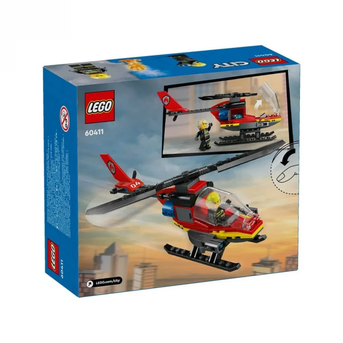 60411 Lego City İtfaiye Kurtarma Helikopteri 85 Parça +5 Yaş