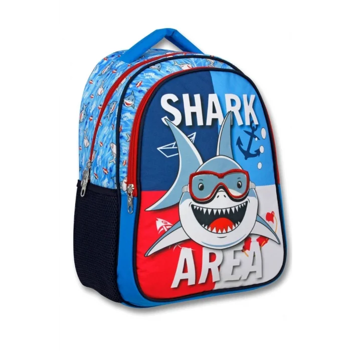 Cennec Lacivert Mavi Köpekbalığı İlkokul Sırt Çantası Seti - Erkek Çocuk
