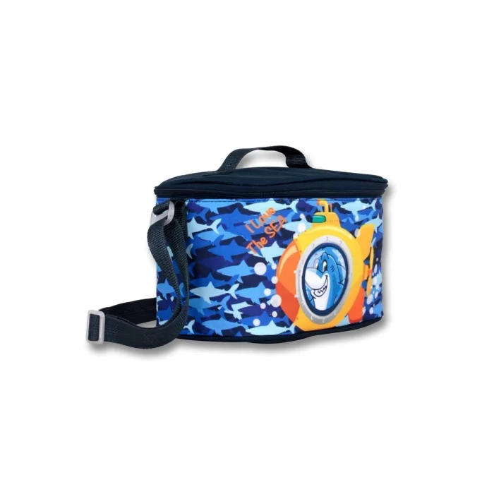 Cennec Mavi Sarı Balina İlkokul Sırt Çantası Seti - Erkek Çocuk