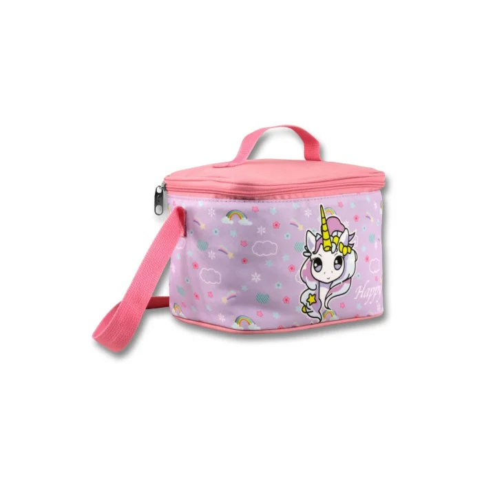 Ümit Çanta Termoslu/Isı Yalıtımlı Beslenme Çantası - 5016 - Gökkuşağı Unicorn, Turkuaz Pembe (kız )