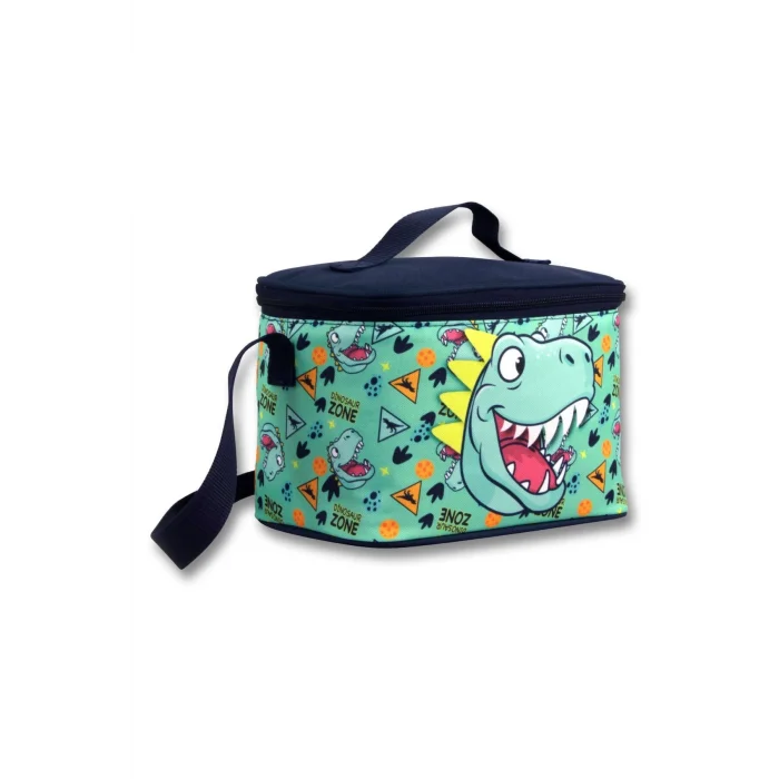 Ümit Çanta Termoslu/Isı Yalıtımlı Beslenme Çantası - 5019 - Dinazor, Yeşil Lacivert (Erkek Çocuk)