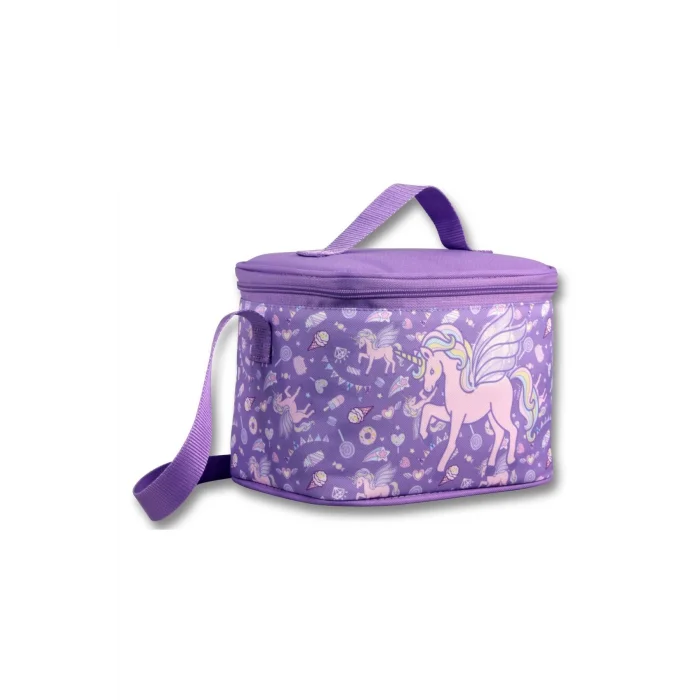 Ümit Çanta Kız Çocuk Beslenme Çantası (Thermo Isı Yalıtımlı) - Unicorn Pegasus - Lila - 5028