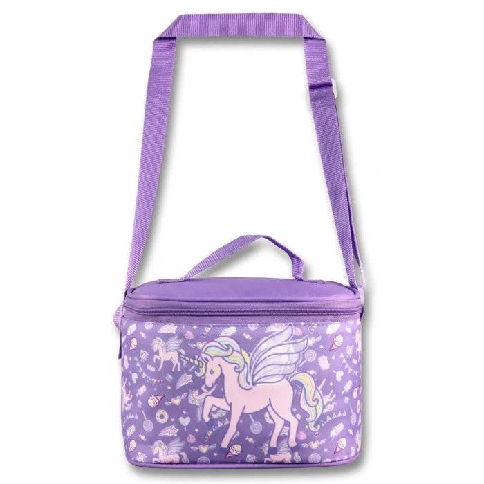 Ümit Çanta Kız Çocuk Beslenme Çantası (Thermo Isı Yalıtımlı) - Unicorn Pegasus - Lila - 5028