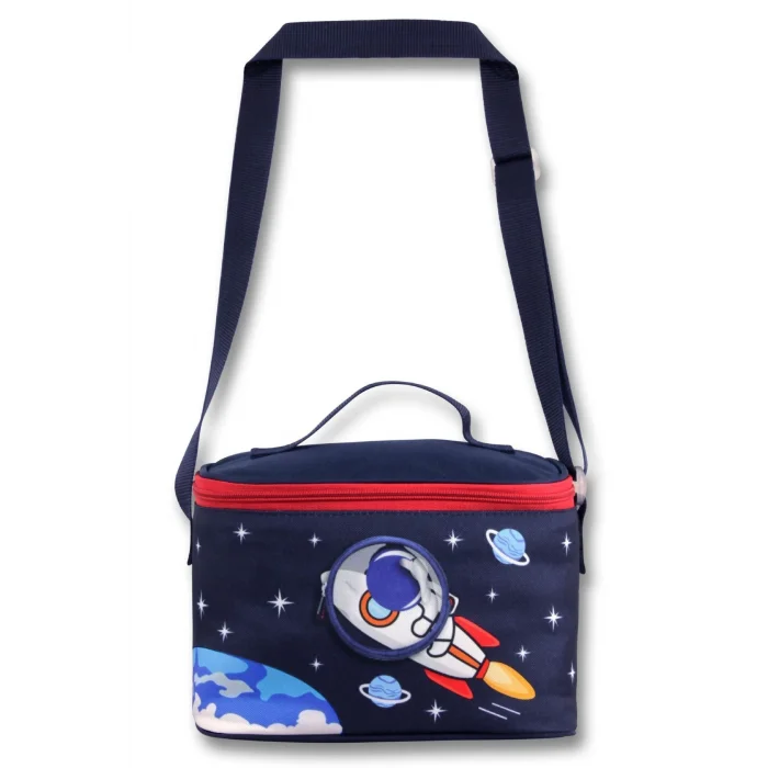 Ümit Çanta 5043 Isı Yalıtımlı erkek (Astronot Baskılı, Lacivert Kırmızı Renkli) Beslenme Çantası