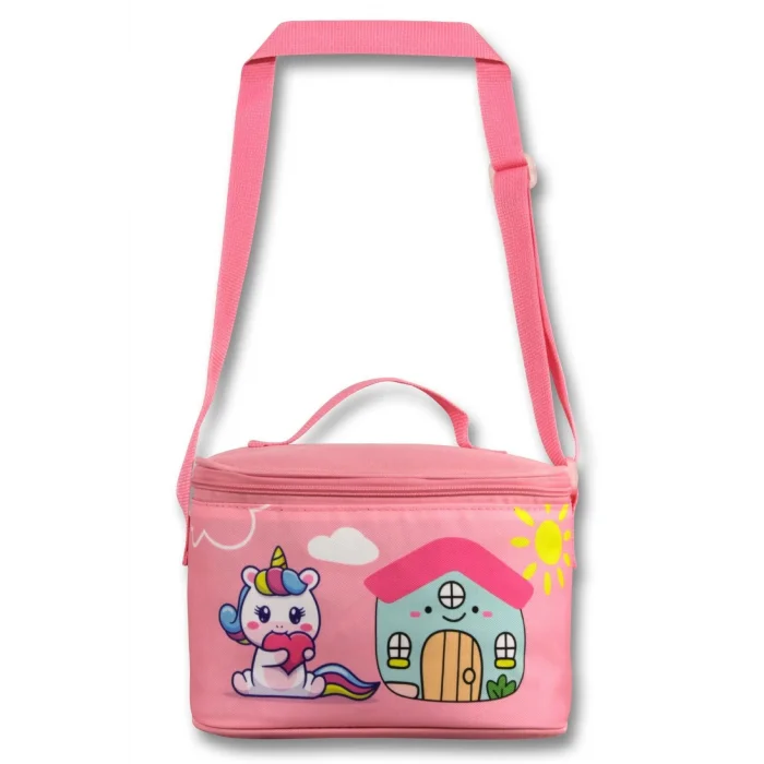 Ümit Çanta Kız Çocuk Beslenme Çantası (Thermo Isı Yalıtımlı) - Unicorn - Pembe Yeşil - 5052