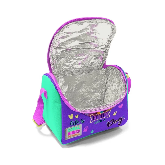 Kız Çocuk Üçlü İlkokul Okul Çanta Seti - Sarı Pembe Sevimli Köpek