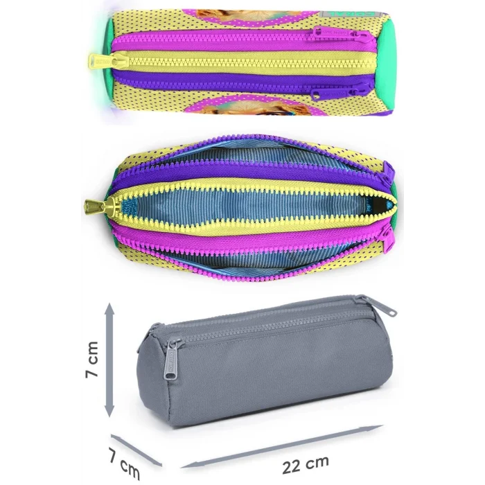 Kız Çocuk Üçlü İlkokul Okul Çanta Seti - Sarı Pembe Sevimli Köpek