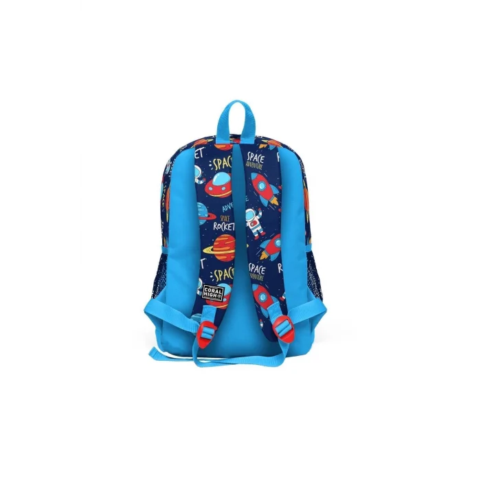 Kids Lacivert Mavi Uzay Desenli 3’lü Okul Çanta Seti SET0123470