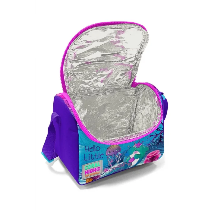 Kız Çocuk Üçlü İlkokul Okul Çanta Seti - Pembe Mor Kaplumbağa