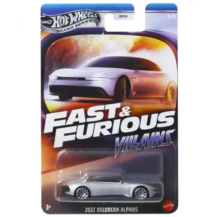 Hot Wheels Silver Series Fast ve Furious Villains Zozz Delorean Alphas JBY38