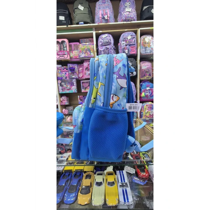 - 2578 - MAVİ BALIKLAR OKUL ÇANTASI BESLENME ÇANTASI VE KALEM ÇANTA SETİ