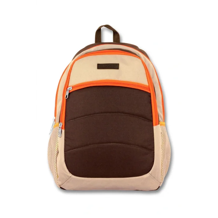 Ümit Çanta Cennec Ortaokul Kolej Lise ve Günlük Sırt Çantası - Kahverengi-Turuncu - Erkek
