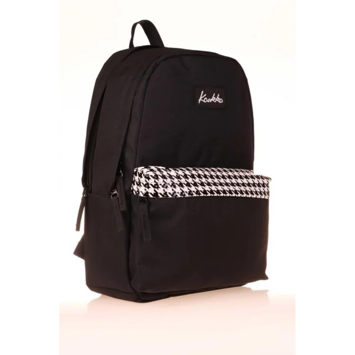 Basic Colors Okul Sırt Çantası Siyah Patern K1628