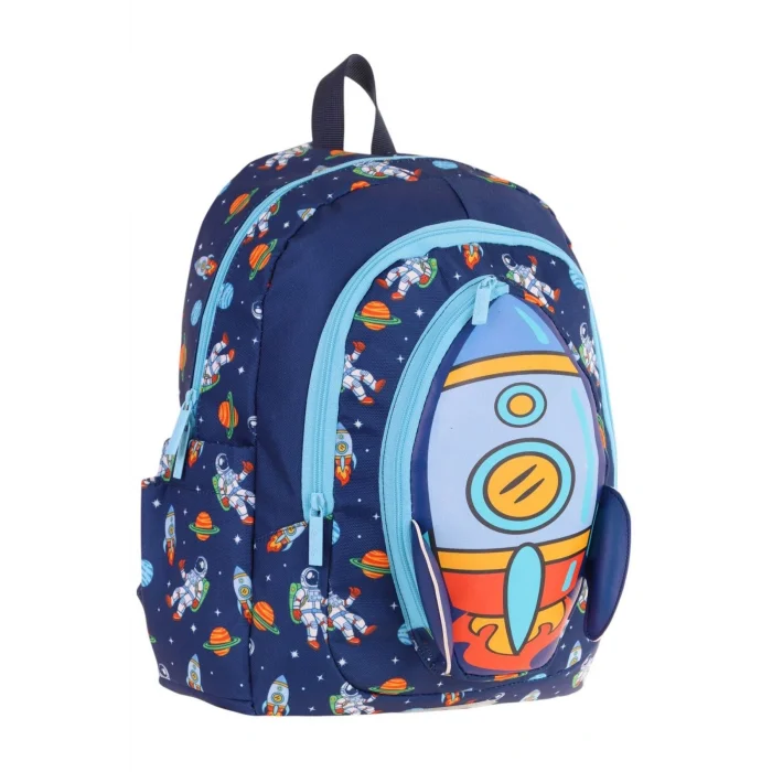 Kids Üç Gözlü (Erkek Çocuk) Okul Sırt Çantası (Roket Detaylı) - L5260