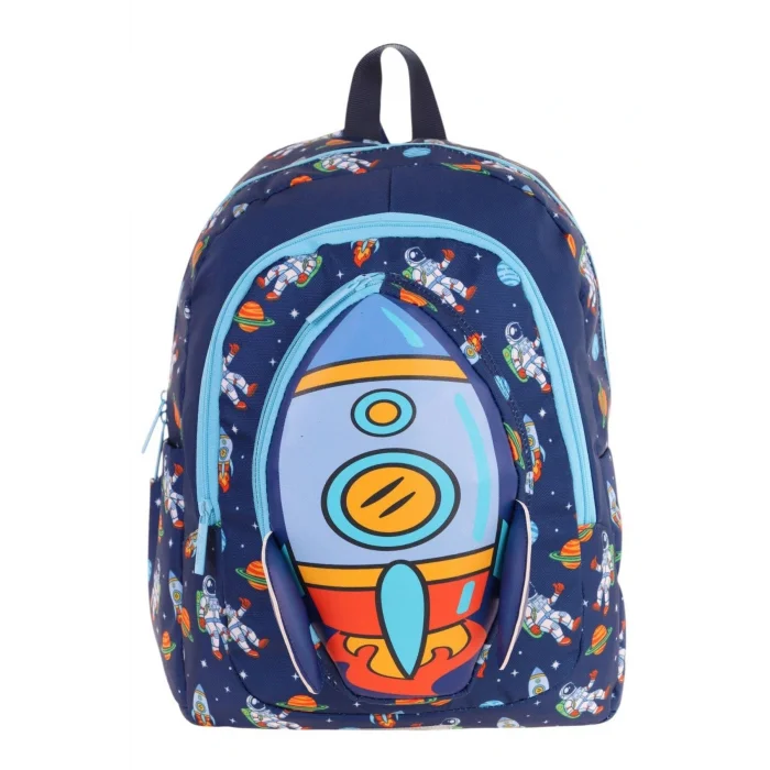 Kids Üç Gözlü (Erkek Çocuk) Okul Sırt Çantası (Roket Detaylı) - L5260