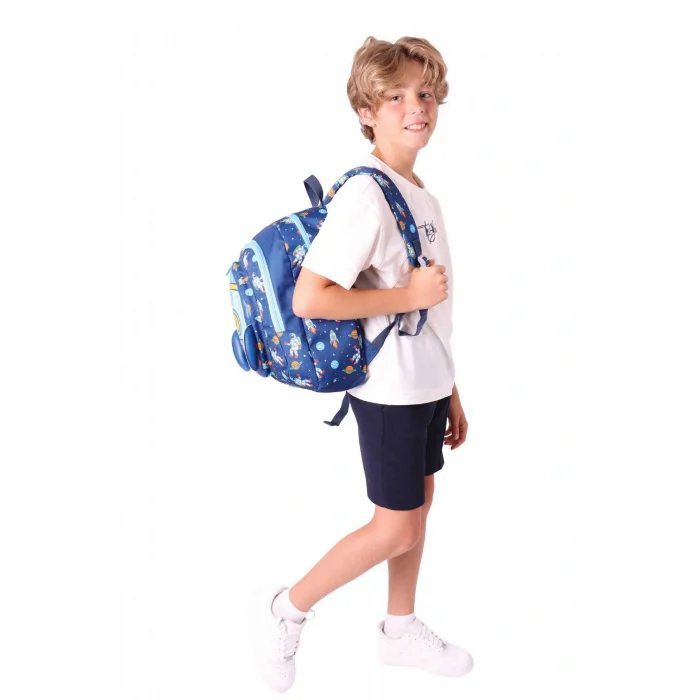Kids Üç Gözlü (Erkek Çocuk) Okul Sırt Çantası (Roket Detaylı) - L5260