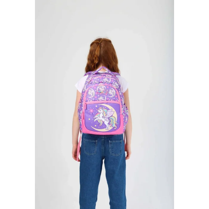 Kids Mor Unicorn Kız Çocuk Okul Sırt Çantası