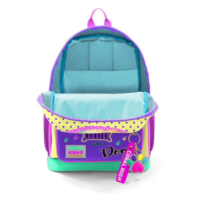 Gözlüklü Köpek Desenli Okul Çantası 23752