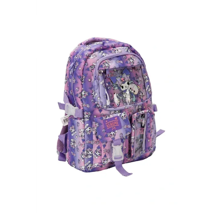 Desenli Mor Okul Çantası 3394
