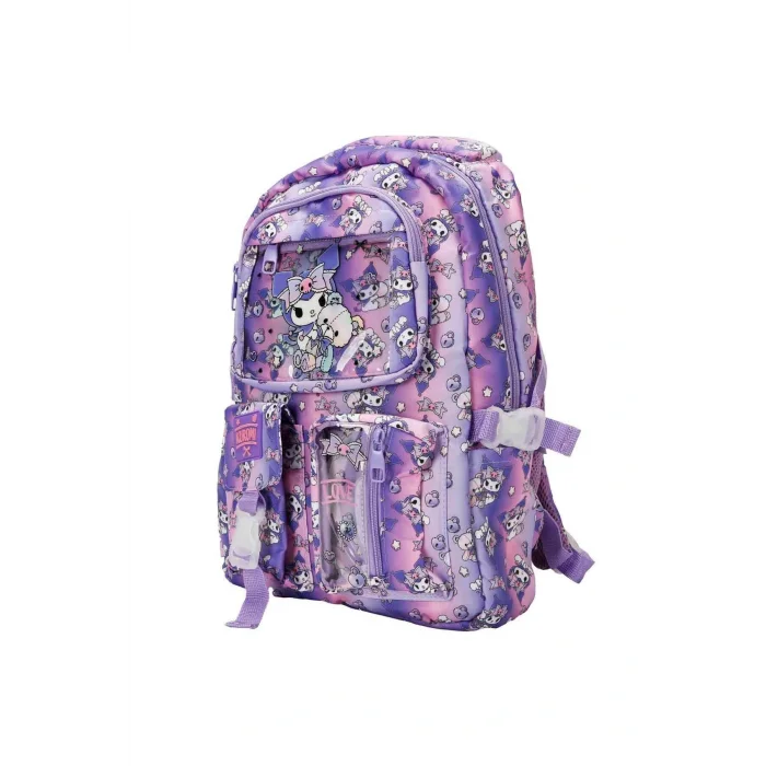 Desenli Mor Okul Çantası 3394