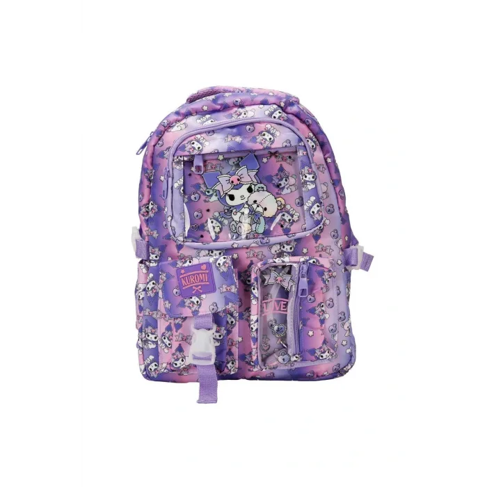 Desenli Mor Okul Çantası 3394