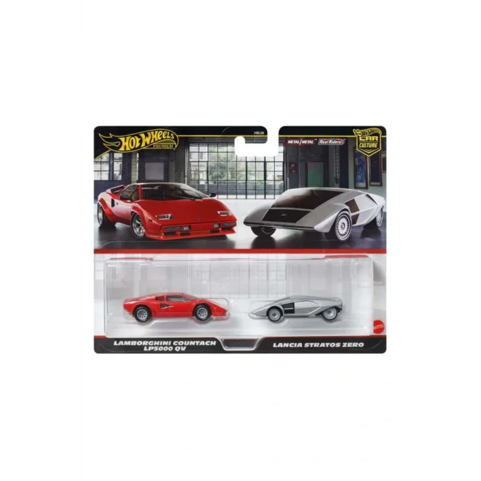 Hot Wheels 2li̇ Premi̇um Araba Seti̇ Lamborghini Countach ve Lancia Stratos Zero JBL02