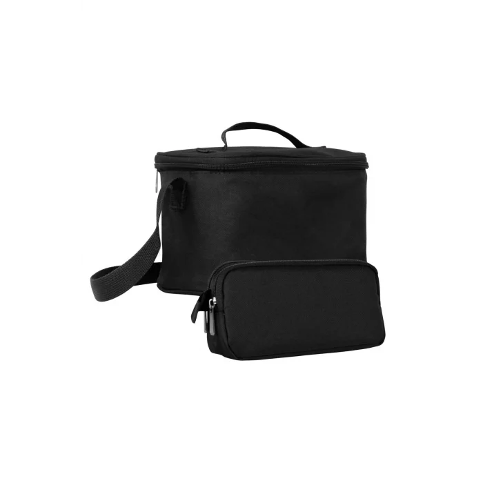 Erkek Çocuk Desensiz Desenli Siyah Beslenme Çantası ve Kalemlik Seti