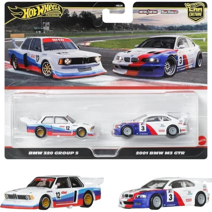 Hot Wheels Premium Car Culture 2li BMW 320 Group 5 ve 2001 BMW M3 GTR