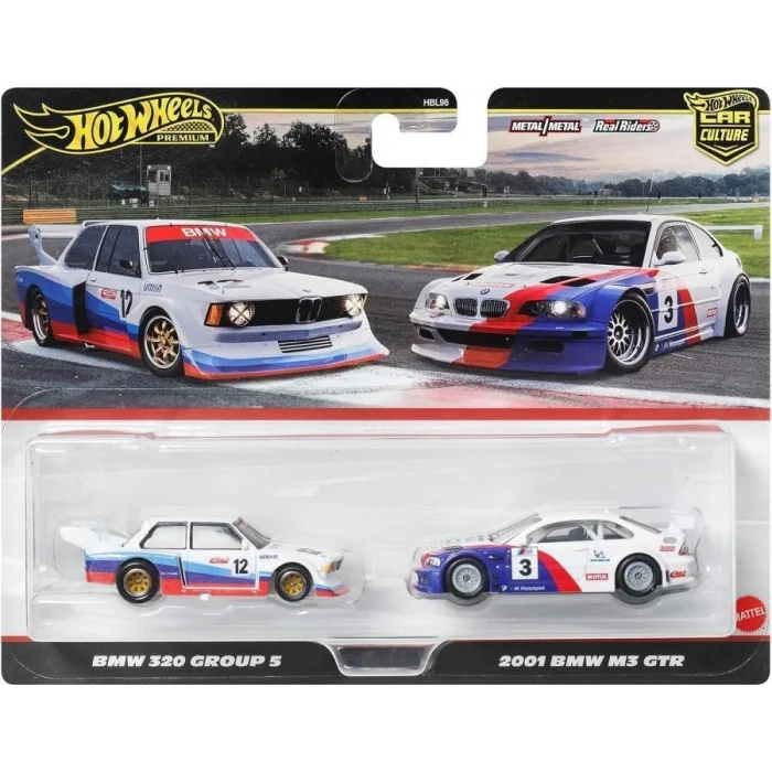 Hot Wheels Premium Car Culture 2li BMW 320 Group 5 ve 2001 BMW M3 GTR