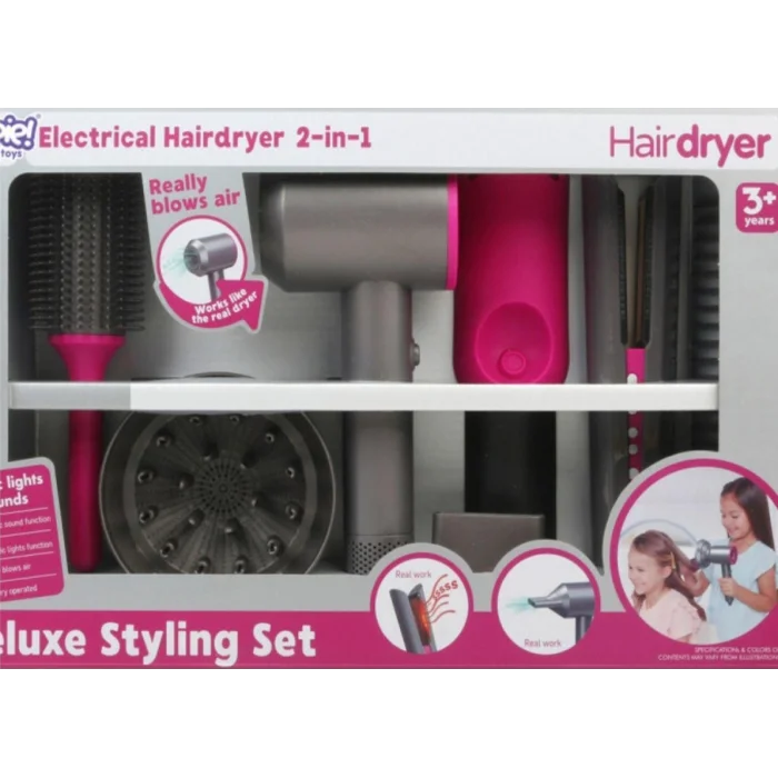 Hua-1019 Sesli Ve Işıklı 2ın1 Lüks Saç Şekillendirici Set -vardem Oyuncak