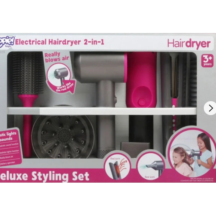 Hua-1019 Sesli Ve Işıklı 2ın1 Lüks Saç Şekillendirici Set -vardem Oyuncak