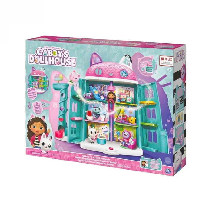 70742 Gabbys Dollhouse Festival Evi Eğlenceli Müzikli Oyun Seti 63 Cm -spinmaster