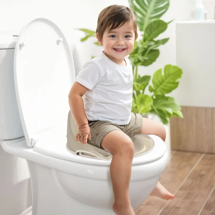 7188 Yüksek Arkalıklı Tuvalet Alıştırma Adaptörü Relax Bej