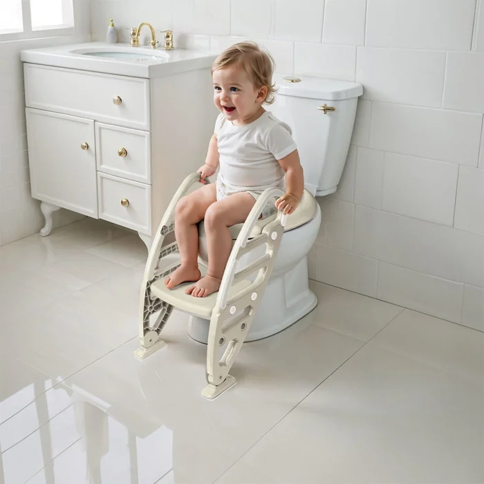 7241 Kaymaz Ayarlı Merdiven Klozet Adaptörü Relax Bej -dolu Oyuncak