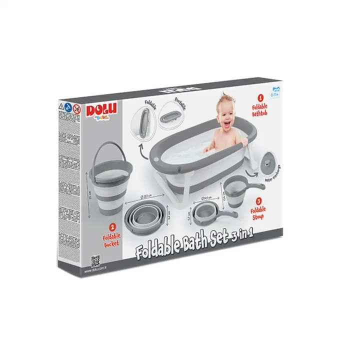 7368 Katlanabilir 3ü 1 Araba Banyo Seti -dolu Oyuncak