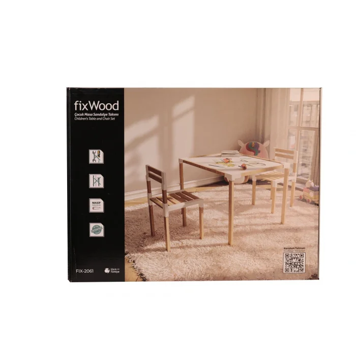 7719 Fix Wood Çocuk Masa Sandalye Takımı