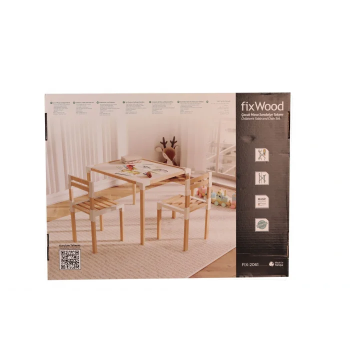 7719 Fix Wood Çocuk Masa Sandalye Takımı